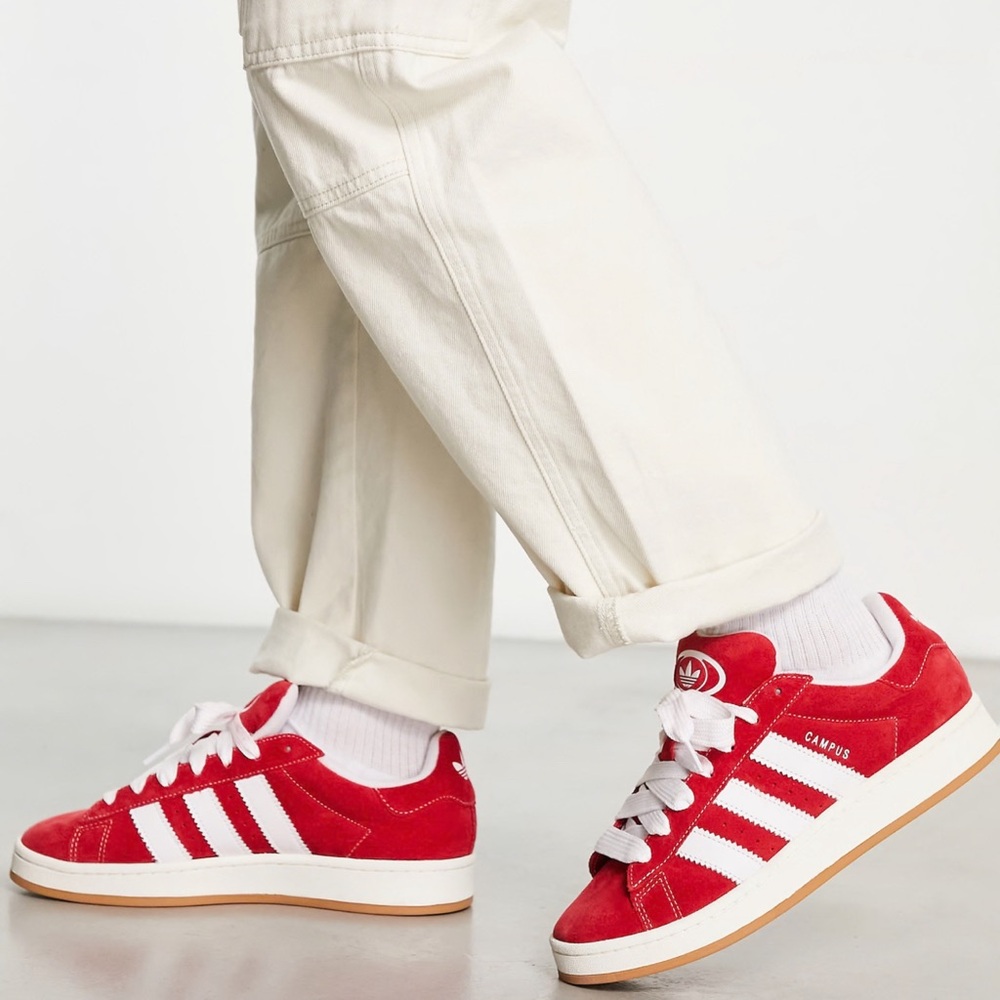 Men’s Red Adidas Originals Campus 00s Sneakers in Red